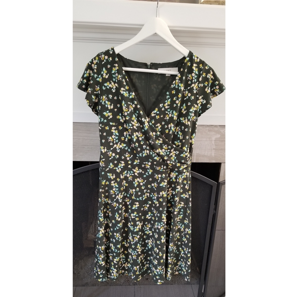 Floral Olive Green Dress